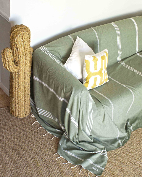 Fouta Las Palmas 3x2 m de Algodón | Cubresofá y Cubrecama Ma'Cuca