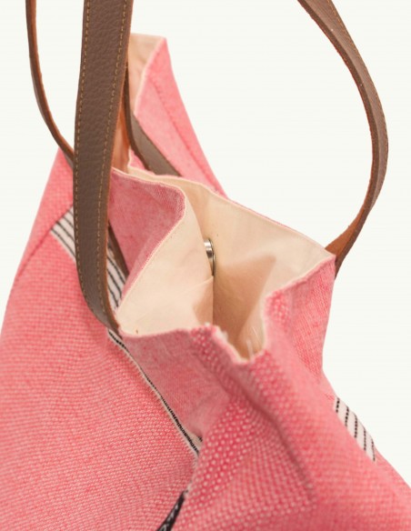 Natte handle button bag