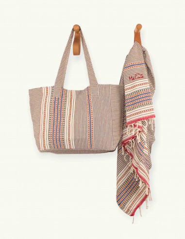 Bolso playa Berber botón