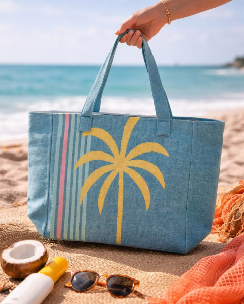 Bolso Kentia Jacquard con Diseño Palmera | Ma'Cuca