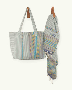 Bolso Playa Berber Botón de Algodón Fouta | Ma'Cuca
