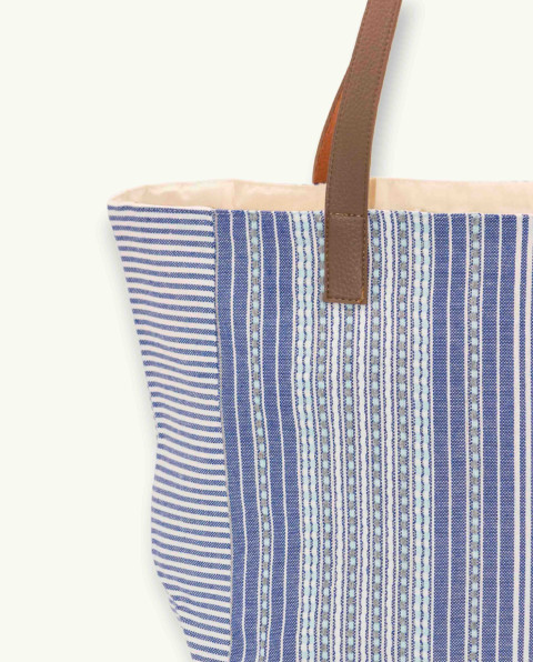 Bolso Berber Asa Cuero con Botón | Bolso de Playa Ma'Cuca