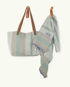 Bolso Berber Asa Cuero con Botón | Bolso de Playa Ma'Cuca