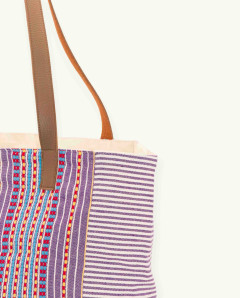 Bolso Berber Asa Cuero con Botón | Bolso de Playa Ma'Cuca