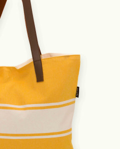 Bolso Playa Corfu Asa Cuero | Algodón Fouta | Ma'Cuca