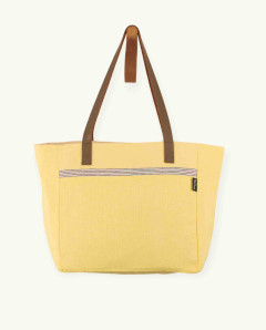 Bolso Playa Natte Asa Cuero de Algodón Fouta | Ma'Cuca