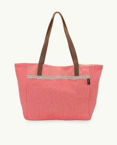 Bolso Playa Natte Asa Cuero con Botón | Ma'Cuca