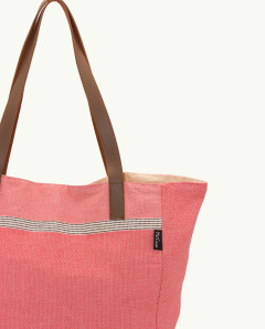 Bolso Playa Natte Asa Cuero con Botón | Ma'Cuca