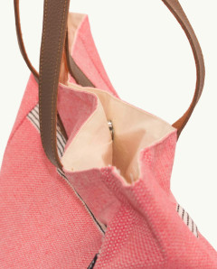 Bolso Playa Natte Asa Cuero con Botón | Ma'Cuca