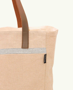 Bolso Playa Natte Asa Cuero con Botón | Ma'Cuca