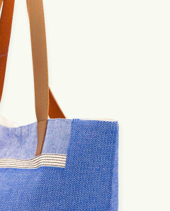 Bolso Playa Natte Asa Cuero con Botón | Ma'Cuca