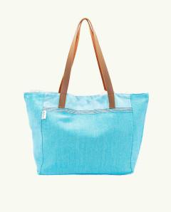 Bolso Playa Natte Asa Cuero con Botón | Ma'Cuca