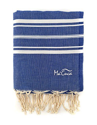 Toalla grande Madeira 2x2m. — Color: Azul Rey | Blanco
