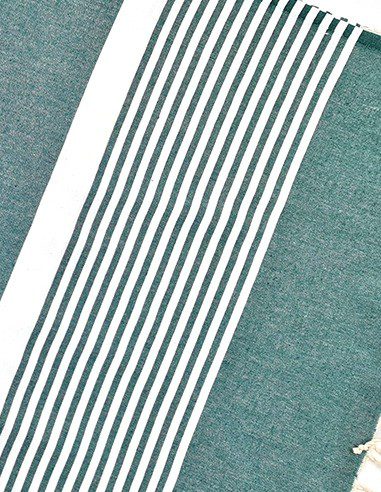 Toalla versátil Arthur 2,5x1,5m. — Color: Verde oscuro | Blanco
