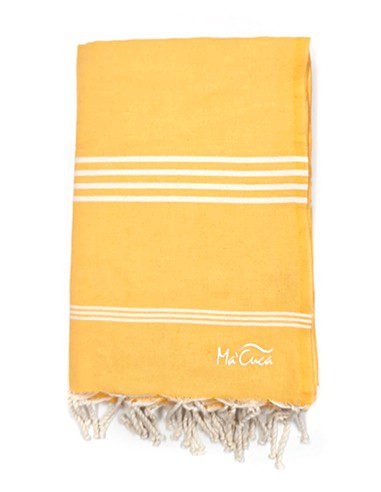 Funda sofá Las palmas 2,5x1,5m. — Color: Amarillo | Blanco