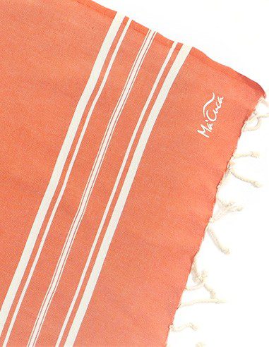 Funda hogar Madeira 2,5x1,5m. — Color: Naranja | Blanco