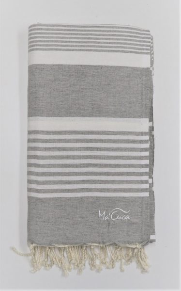 Toalla versátil Arthur 2,5x1,5m. — Color: Gris claro | Blanco