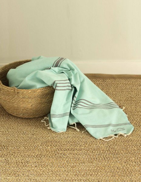 Funda hogar Las Palmas 3x2m. — Color: Verde agua | gris
