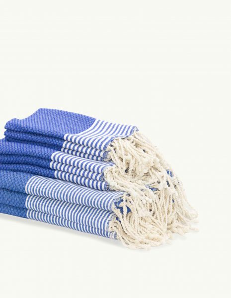 Toalla de playa Zante 2x1m. — Color: Azul Rey | Blanco