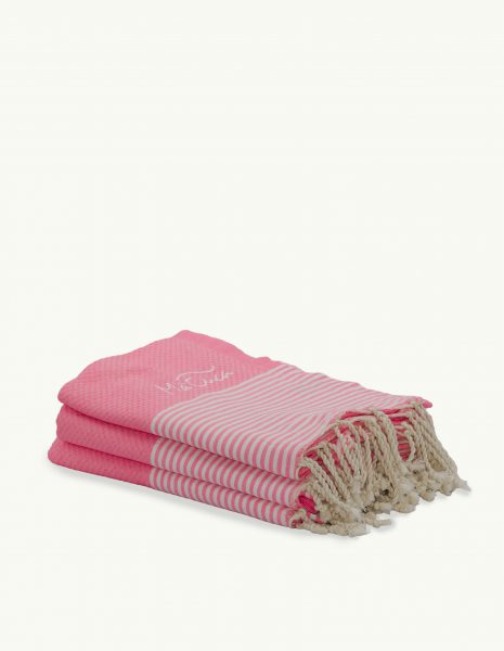 Toalla de playa Zante 2x1m. — Color: Rosa fluor | blanco