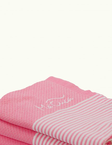 Toalla de playa Zante 2x1m. — Color: Rosa fluor | blanco