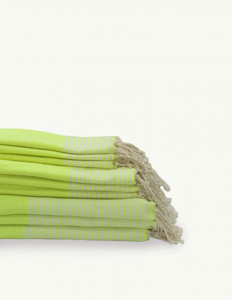 Toalla de playa Zante 2x1m. — Color: Verde Fluor |Blanco