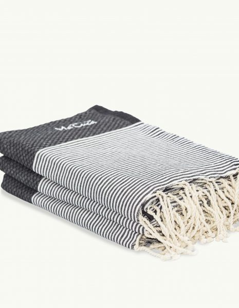 Toalla de playa Zante 2x1m. — Color: Negro | Blanco