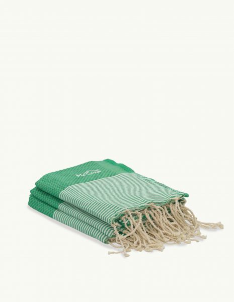 Toalla de playa Zante 2x1m. — Color: Verde | Blanco