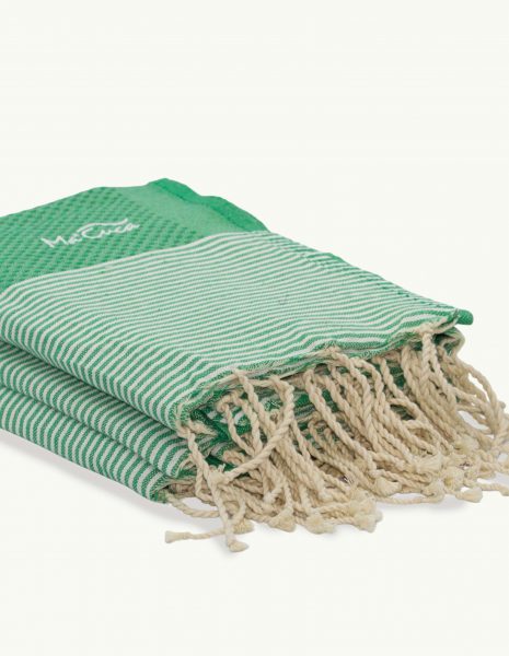 Toalla de playa Zante 2x1m. — Color: Verde | Blanco