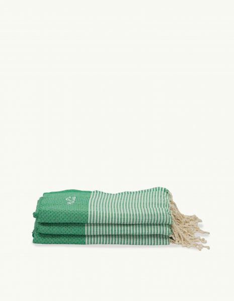 Toalla de playa Zante 2x1m. — Color: Verde | Blanco
