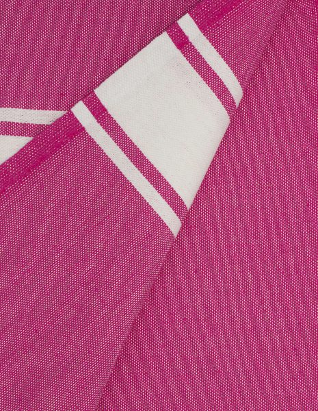 Toalla de playa Corfu 2x1m. — Color: Fucsia | Blanco