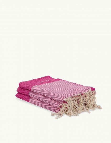 Toalla de playa Zante 2x1m. — Color: Fucsia | Blanco