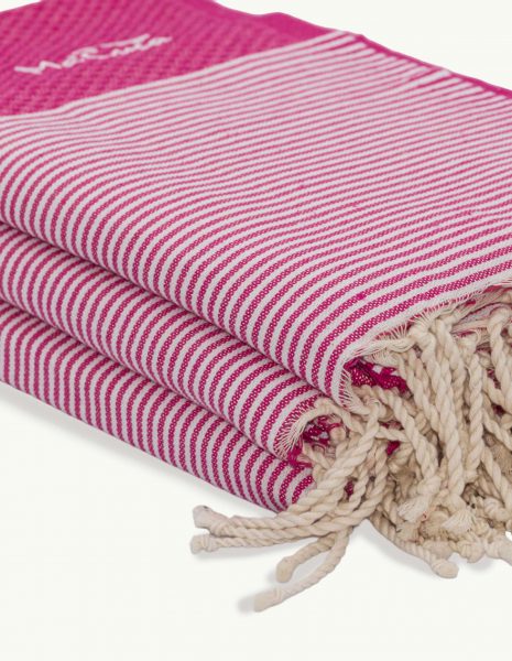 Toalla de playa Zante 2x1m. — Color: Fucsia | Blanco