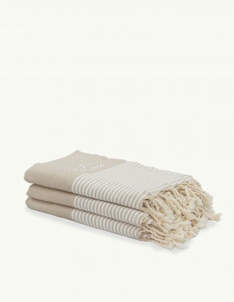 Toalla de playa Zante 2x1m. — Color: Beige | Blanco
