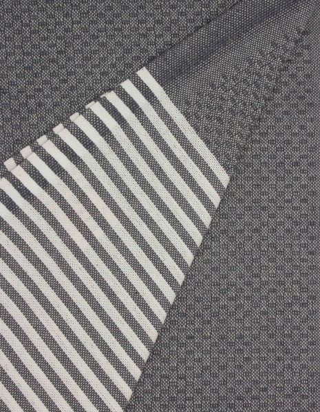 Toalla de playa Zante 2x1m. — Color: Gris oscuro | Blanco