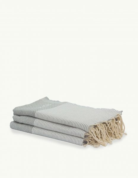 Toalla de playa Zante 2x1m. — Color: Gris claro | Blanco