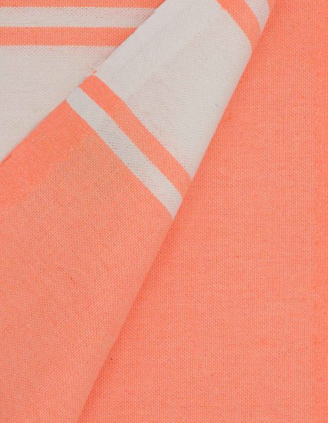 Toalla de playa Corfu 2x1m. — Color: Naranja fluor | Blanco