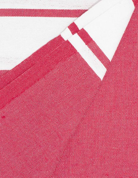 Toalla de playa Corfu 2x1m. — Color: Rojo | Blanco