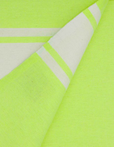 Toalla de playa Corfu 2x1m. — Color: Verde Fluor |Blanco