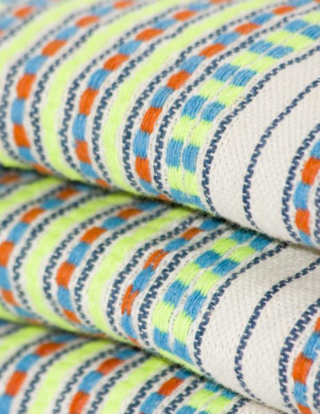 Toalla playa Berber 2x1m. — Color: Azul Petroleo|Naranja