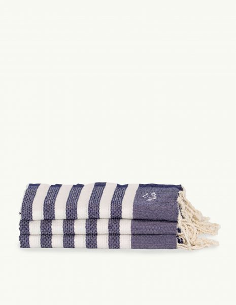 Toalla Marinera 2x1m. — Color: Azul marino | Blanco
