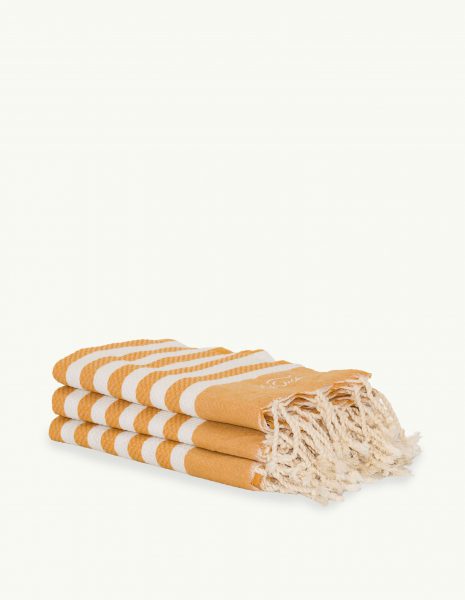 Toalla Marinera 2x1m. — Color: Mostaza | Blanco