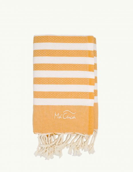 Toalla Marinera 2x1m. — Color: Mostaza | Blanco