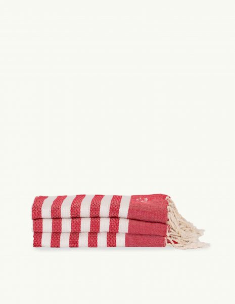 Toalla Marinera 2x1m. — Color: Rojo | Blanco
