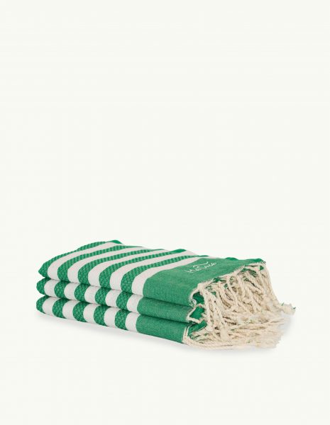Toalla Marinera 2x1m. — Color: Verde | Blanco