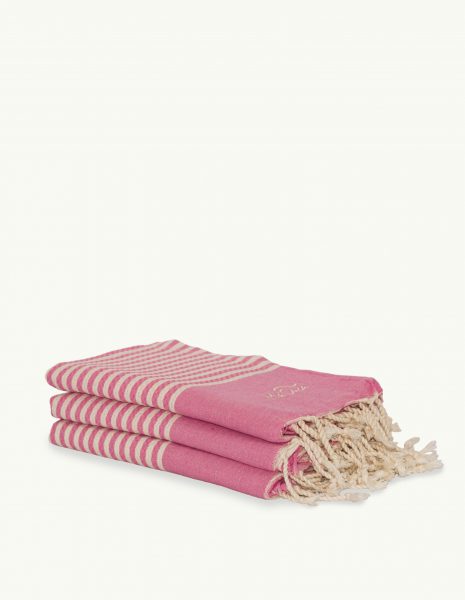 Toalla de playa Marinera 2x1m. — Color: Rosa | Crudo