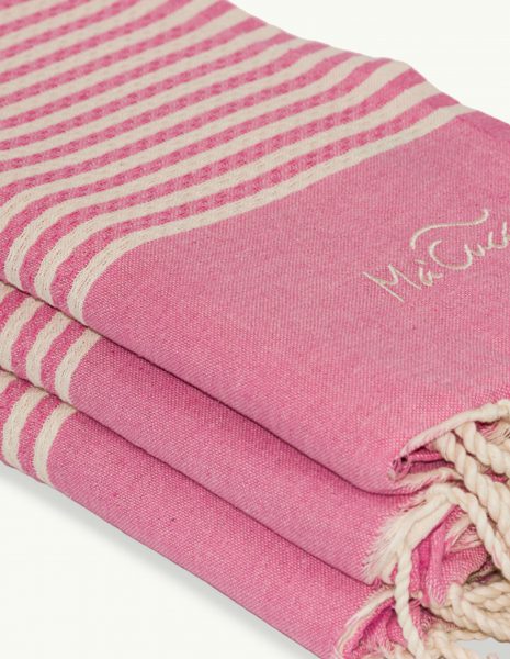 Toalla de playa Marinera 2x1m. — Color: Rosa | Crudo