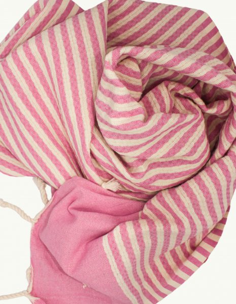 Toalla de playa Marinera 2x1m. — Color: Rosa | Crudo