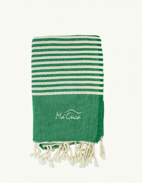 Toalla de playa Marinera 2x1m. — Color: Verde | Crudo