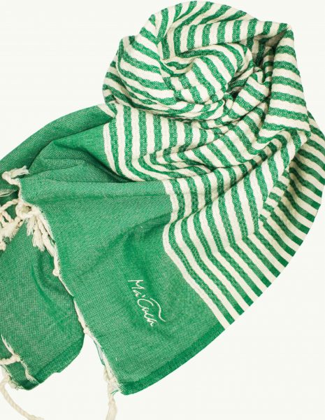 Toalla de playa Marinera 2x1m. — Color: Verde | Crudo